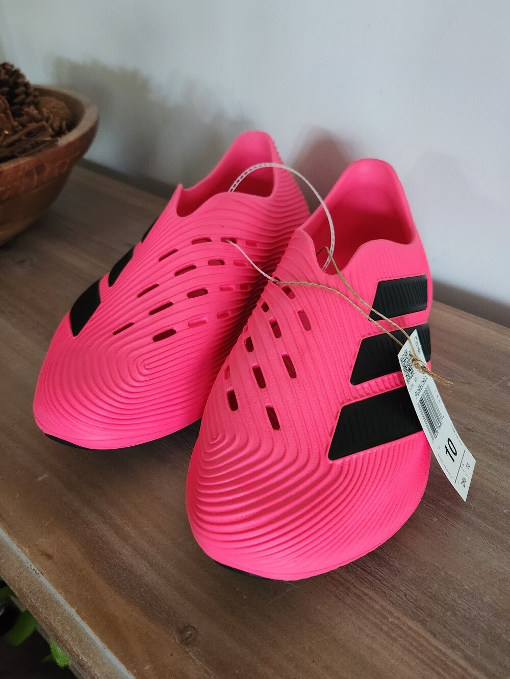 adidas Purechill Lucid Pink Black Slip-On Recovery Shoes Men's 10 NWT Sneakers